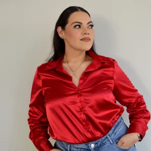Blusa Camisera en Satin