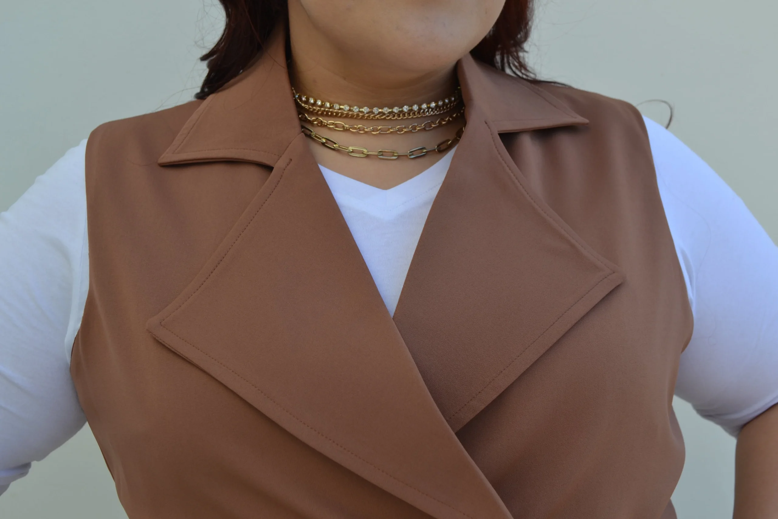 Chaleco de vestir largo con botones - Imagen 6