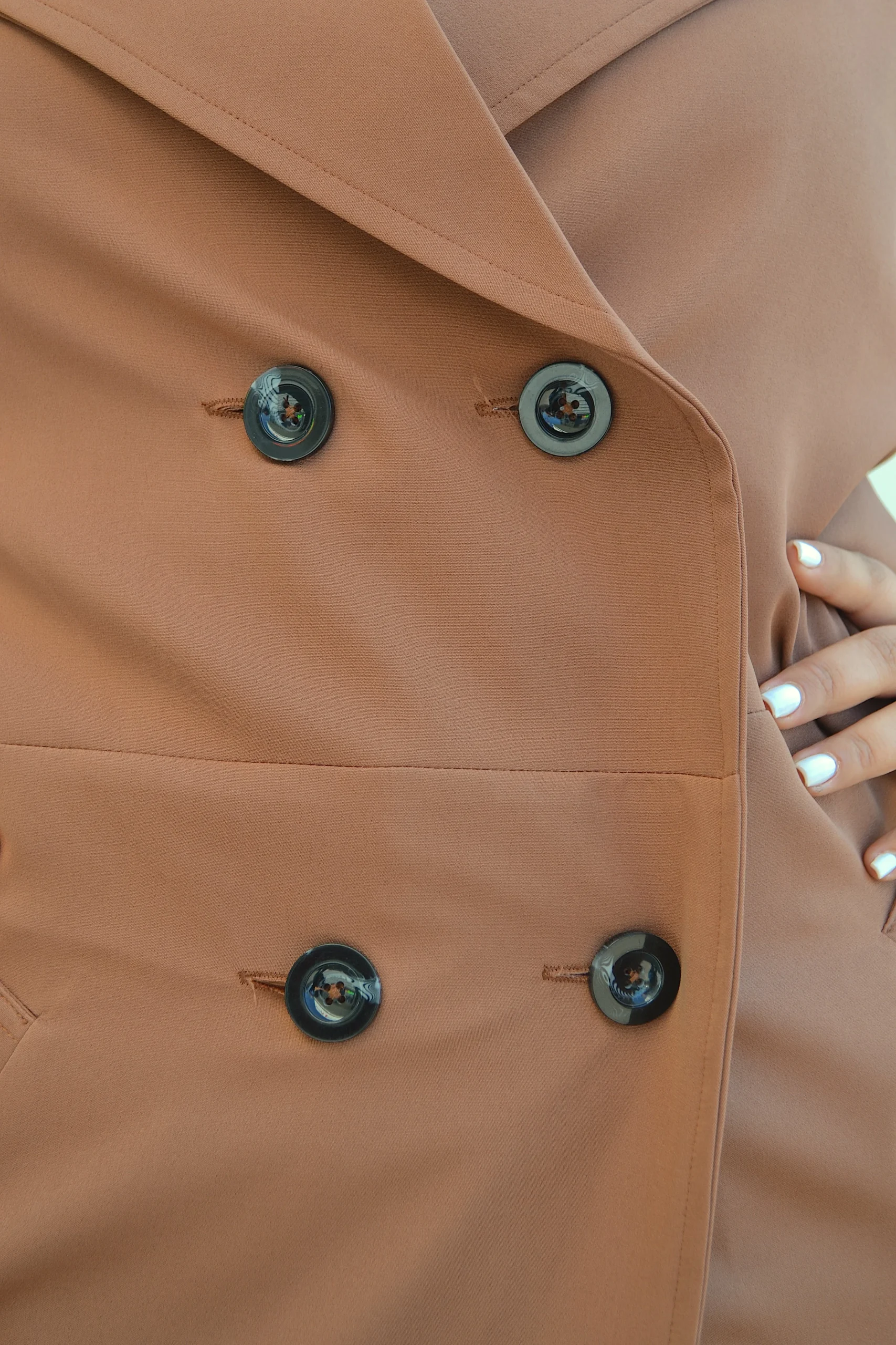 Chaleco de vestir largo con botones - Imagen 7