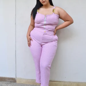 Set de blusa corset y pantalón estampado