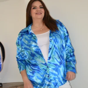 Blusa camisera estampada