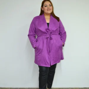 Abrigo gabardina con lazo