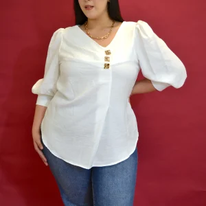 Blusa Cuello V Manga