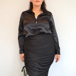 Blusa Camisera en Satin