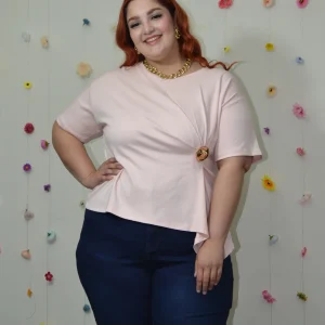 Blusa Cruzada Con Botón