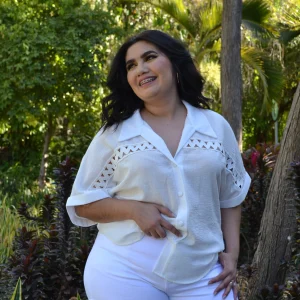 Short de mezclilla Blanco