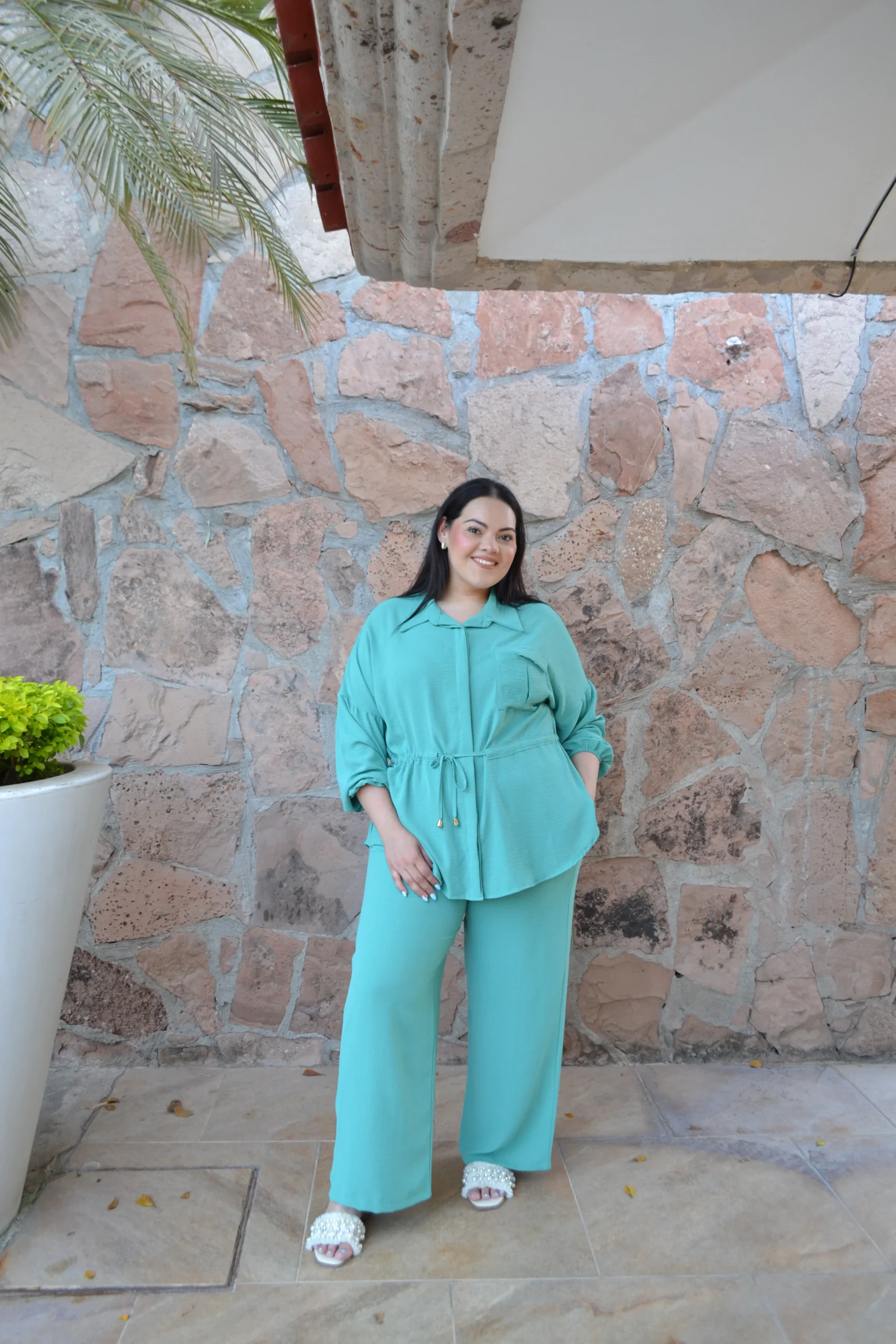 Set De Blusa Manga Larga y Pantalón