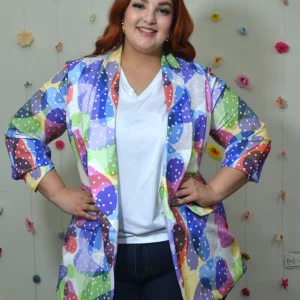 Blazer Estampado Manga Larga