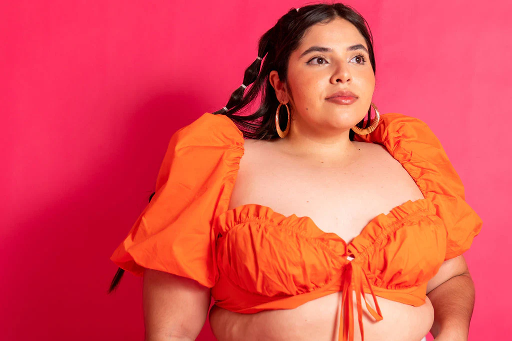 Crop top manga abullonada - Imagen 4