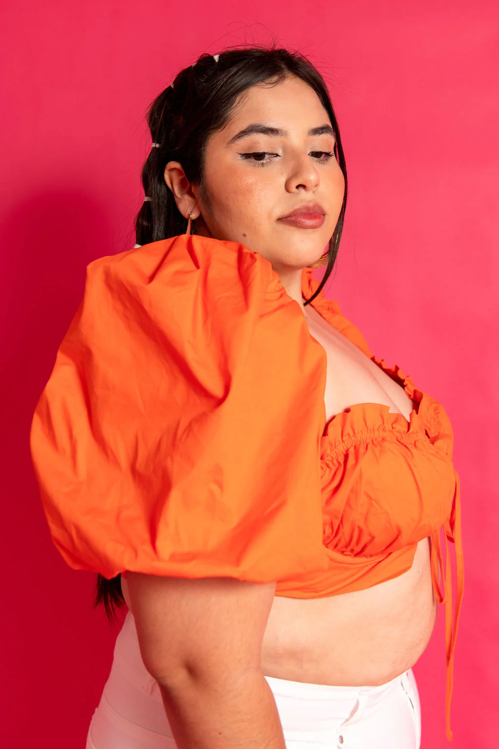 Crop top manga abullonada - Imagen 7