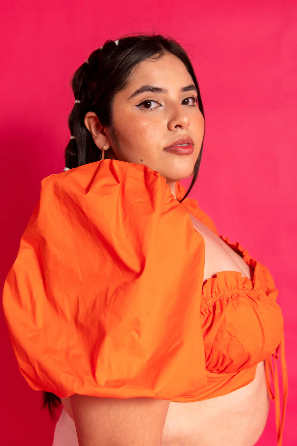 Crop top manga abullonada - Imagen 8