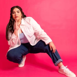 Jeans MOM FIT tiro alto