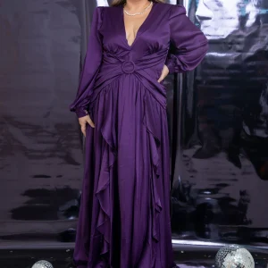 Maxi vestido de fiesta satin