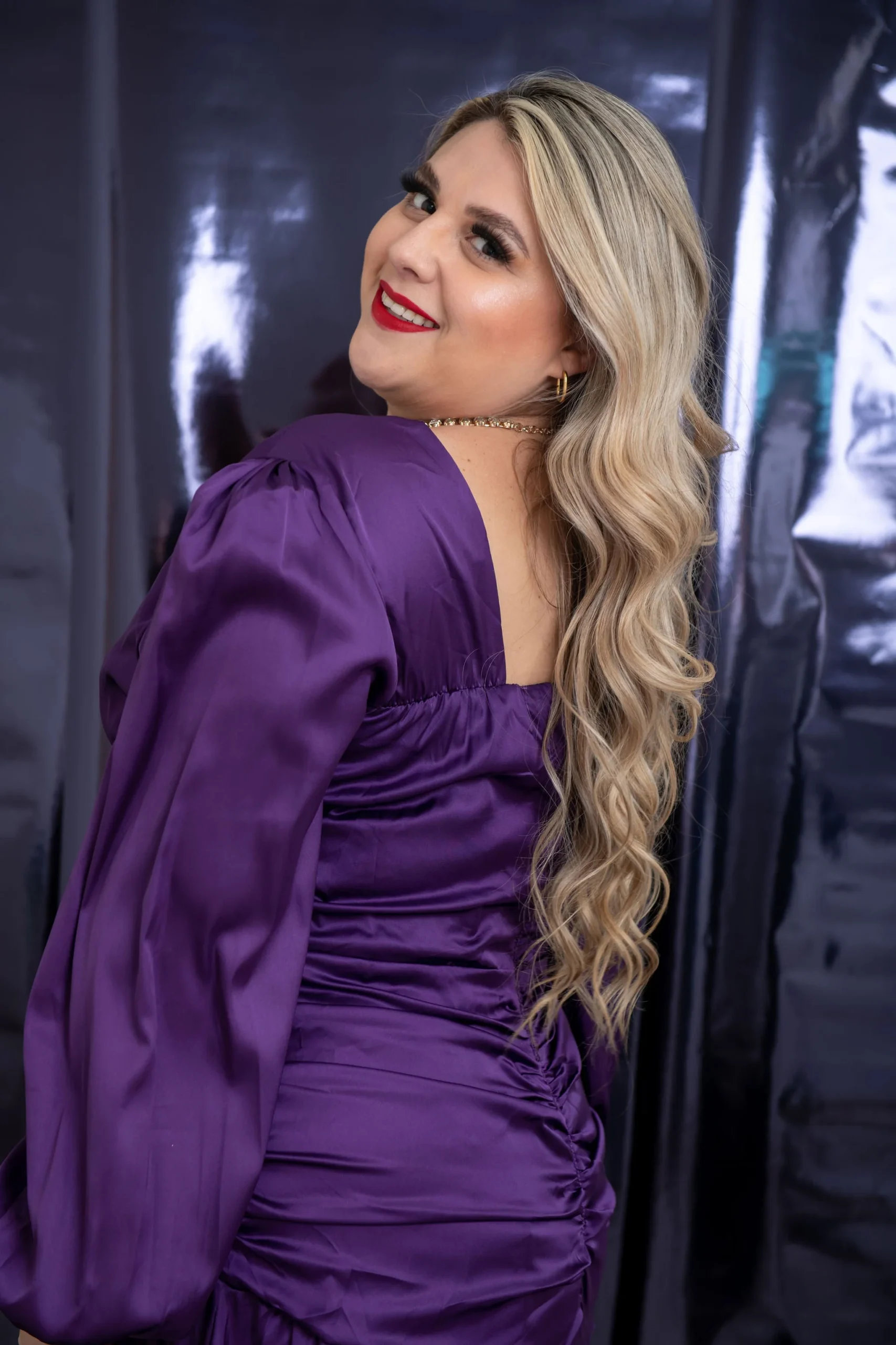 Maxi vestido de fiesta satin - Imagen 5