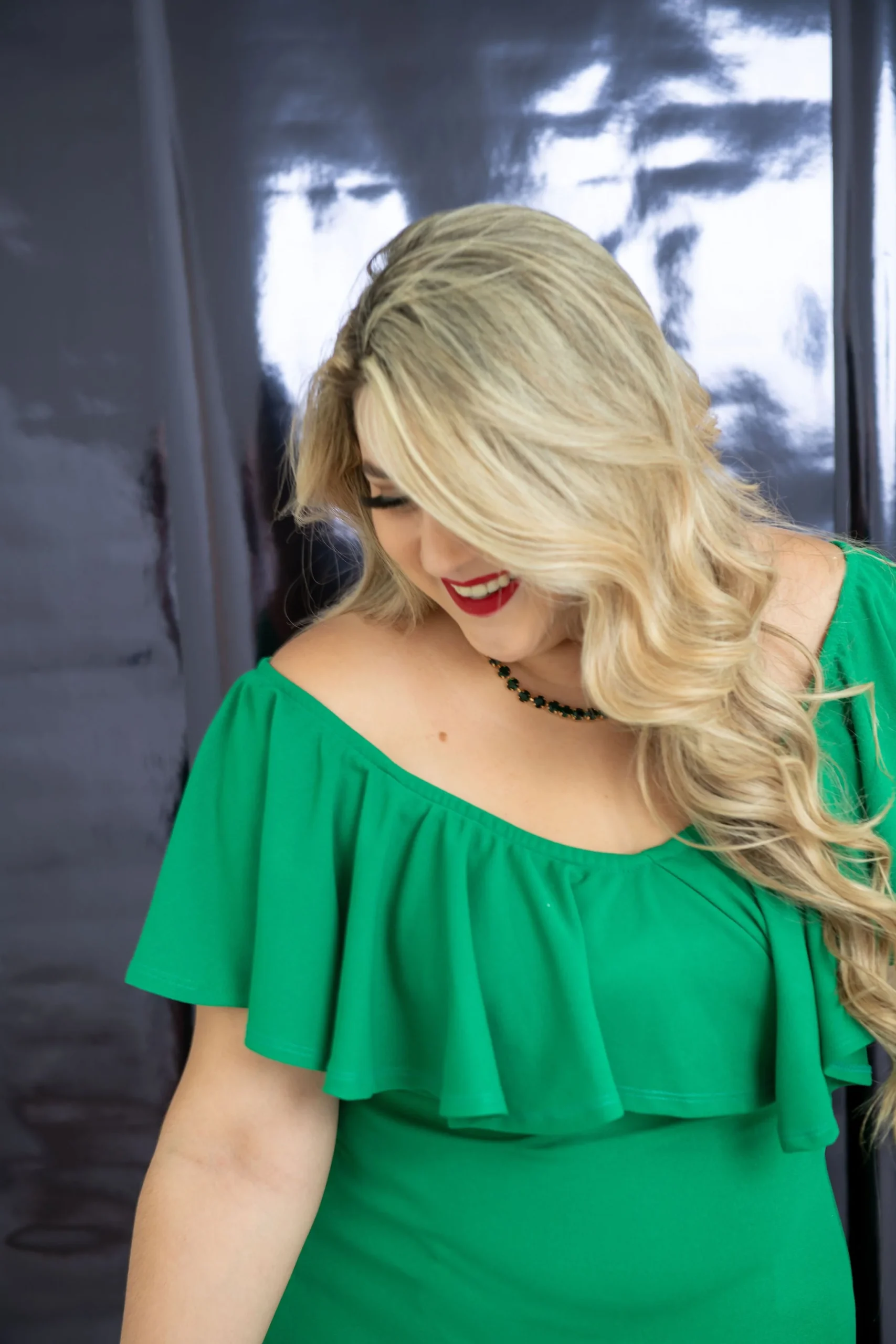 Vestido asimétrico con olan - Imagen 9