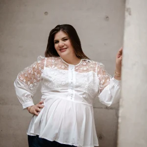 Blusa de fiesta corte pemplum