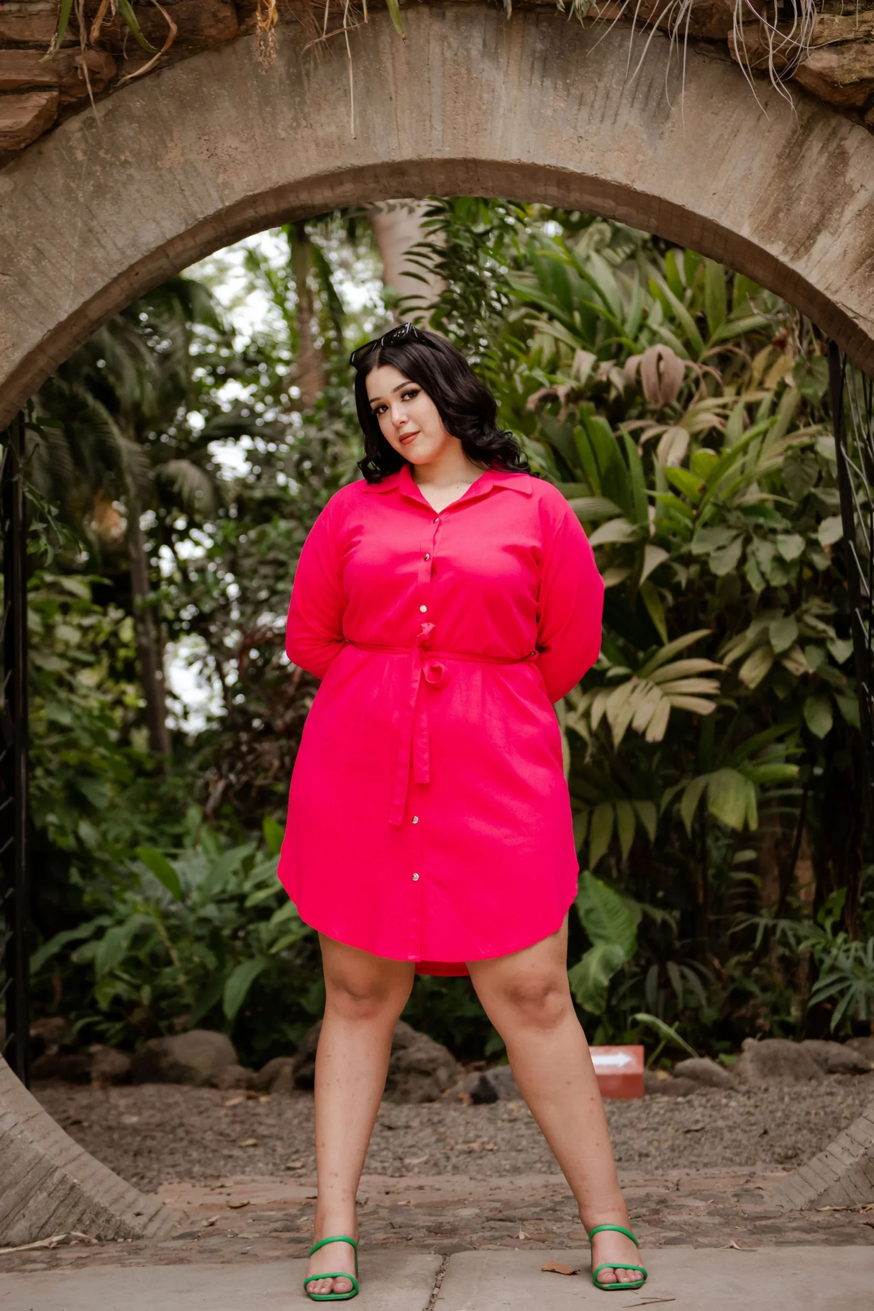 Vestido camisero midi - Imagen 3