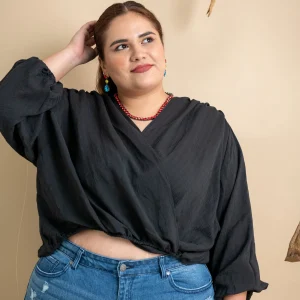 Blusa manga abullonada