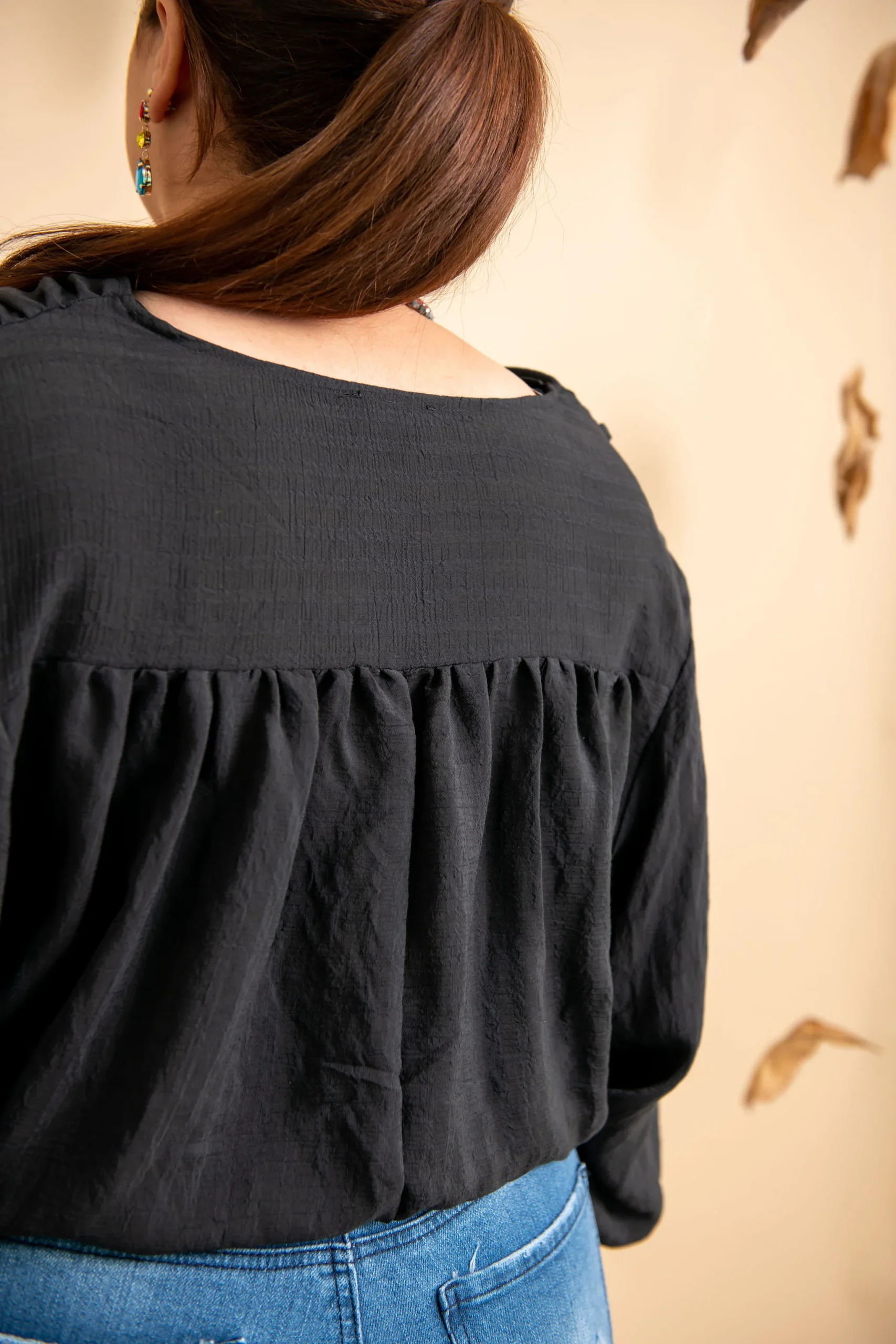 Blusa manga abullonada - Imagen 8