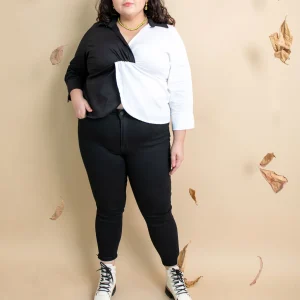 Blusa moda de dos colores