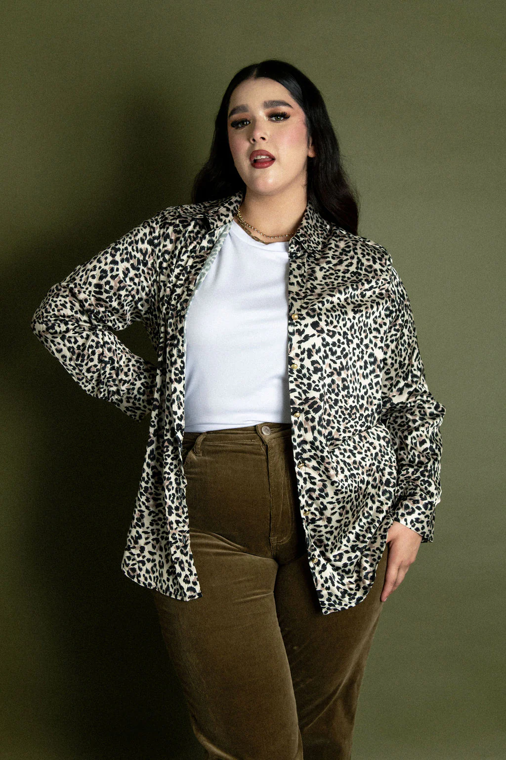 Blusa Satinada Animal Print