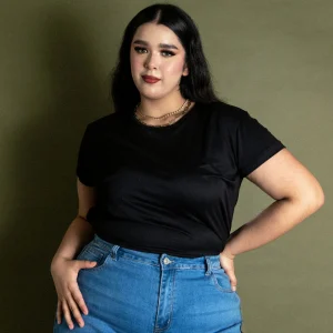 Blusa Básica Largo Perfecto Cuello Redondo