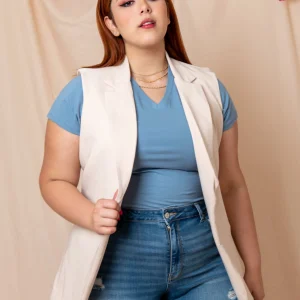 Chaleco vestir liso .