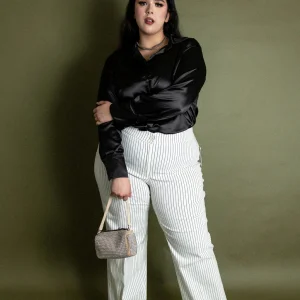 Pantalon de Vestir Con Rayas