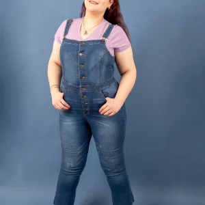 Overol denim de botones