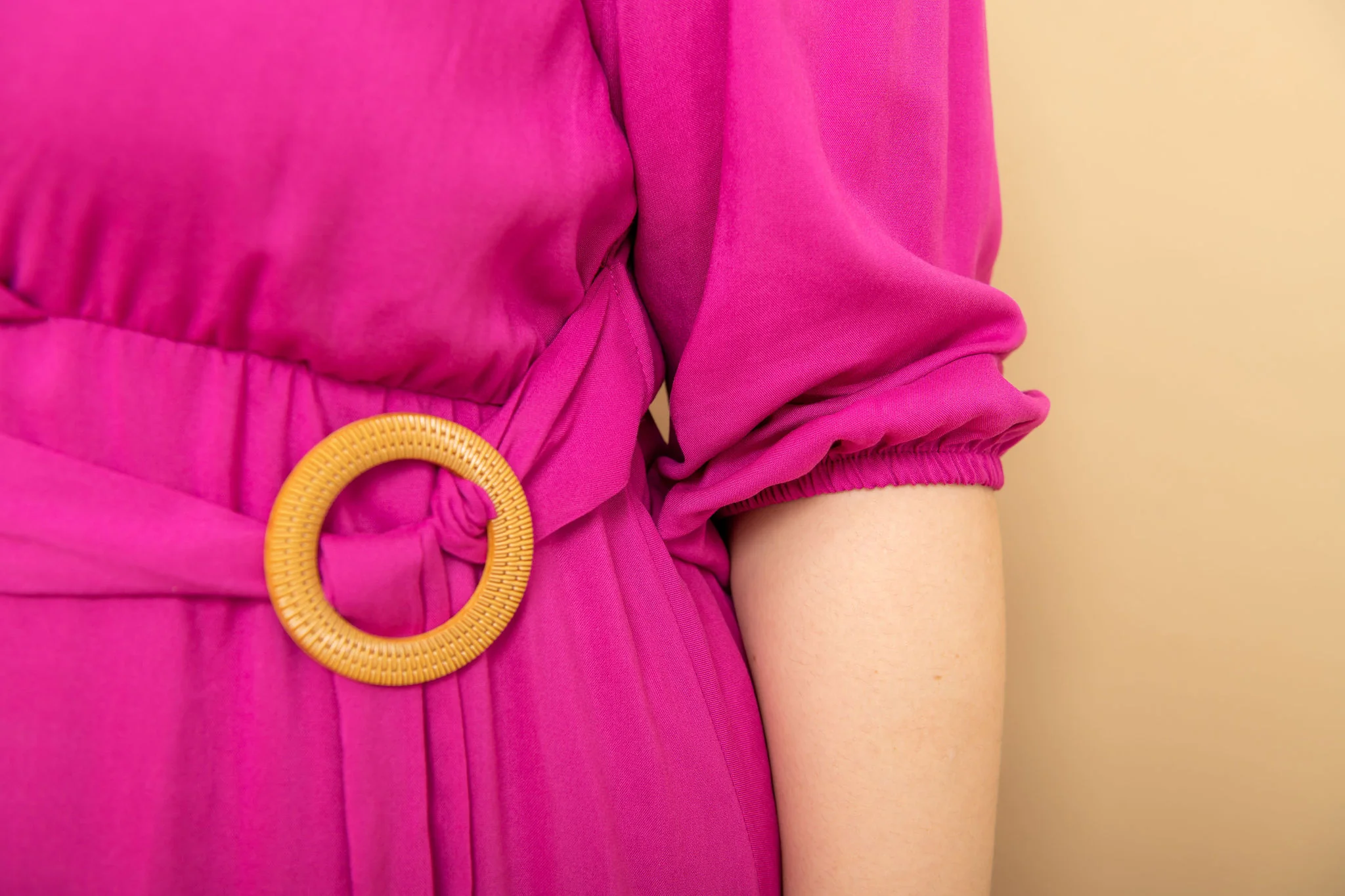 Vestido midi con cinto - Imagen 3