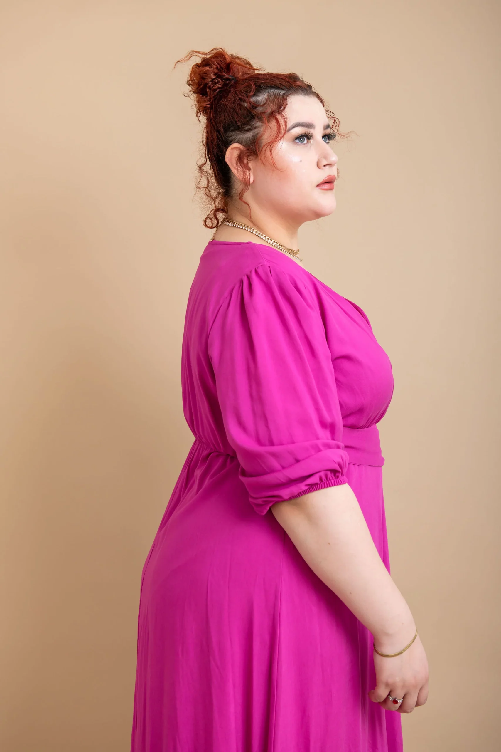 Vestido midi con cinto - Imagen 4