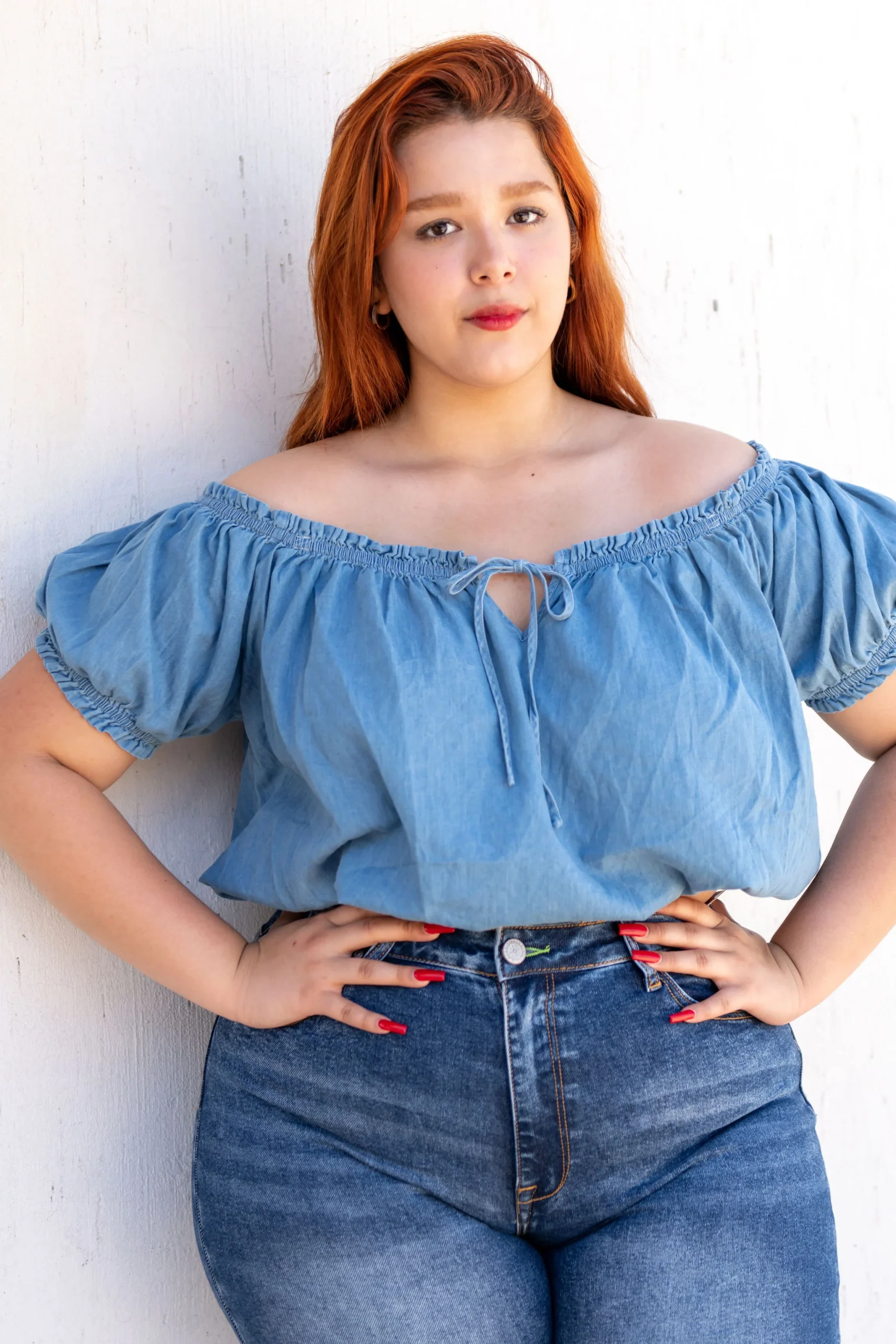 Blusa a los hombros con elástico - Imagen 3