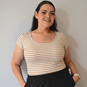 Blusa manga corta Lineas