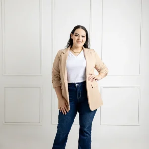 Blazer liso manga 3/4