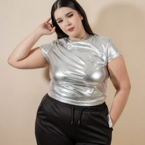 Blusa Cuello Redondo Tipo Latex