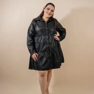 Vestido Camisero de Piel