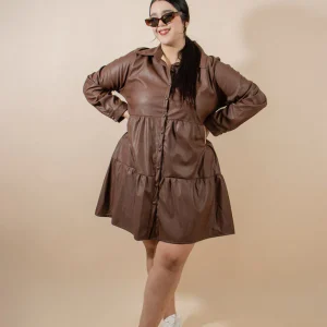 Vestido Camisero de Piel