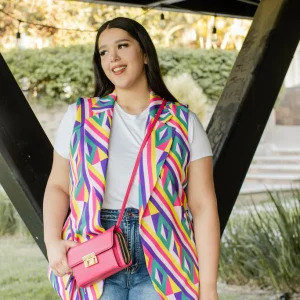 Chaleco vestir estampado