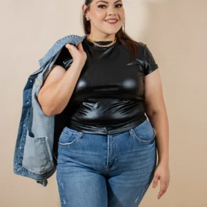 Blusa Cuello Redondo Tipo Latex