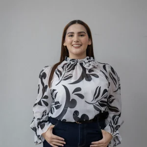 Blusa De Shifon Manga Larga