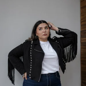 Chamarra de Gamusa con barbas