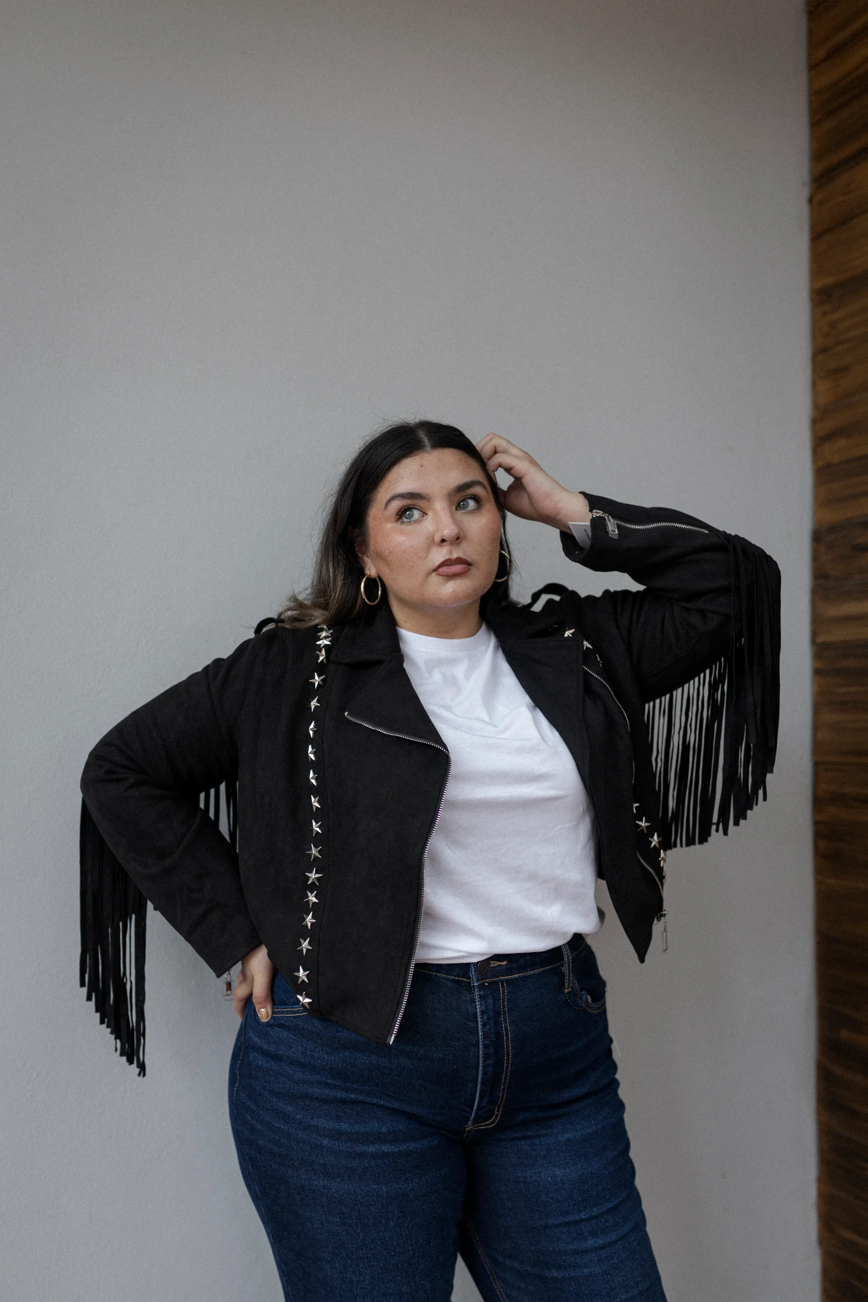 Chamarra de Gamusa con barbas