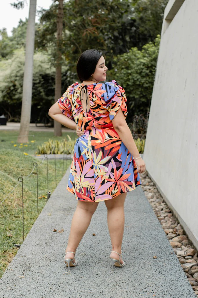 vestido estampado corto - Imagen 4