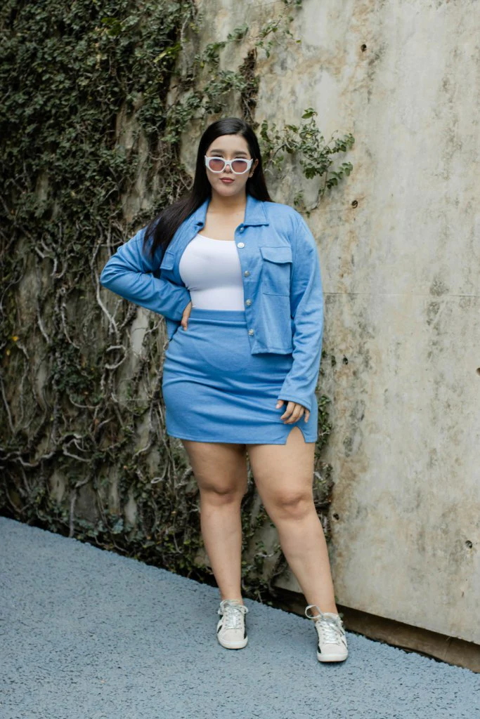 Set de sueter y falda abertura