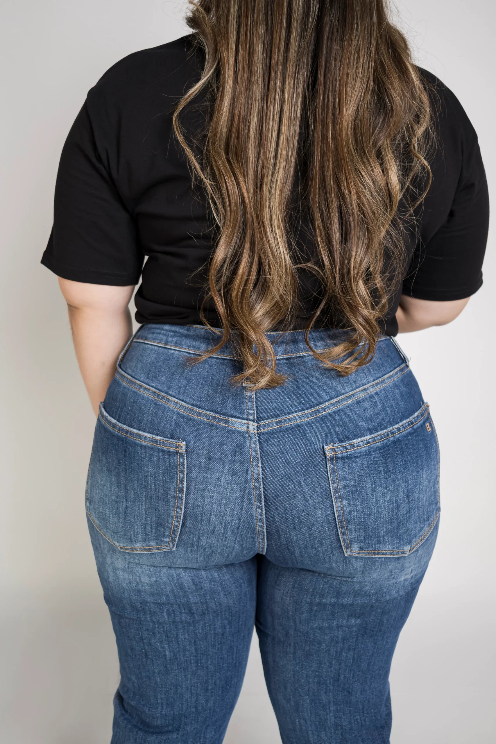 Jean Stretch Cintura Alta con Dobladillo - Imagen 5