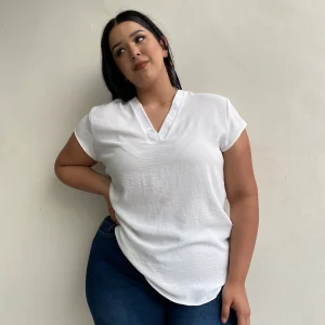 Blusa casual cuello V