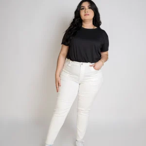 Jeans Skinny Con Simulación Rotura