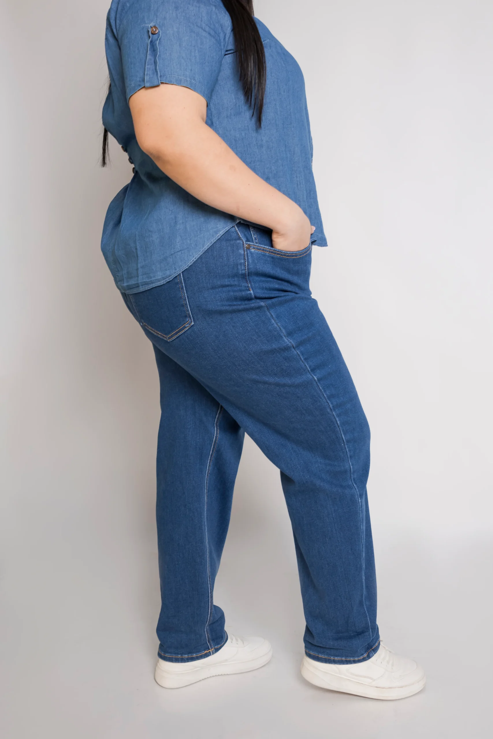 Jeans Boyfriend Con Dobles - Imagen 3