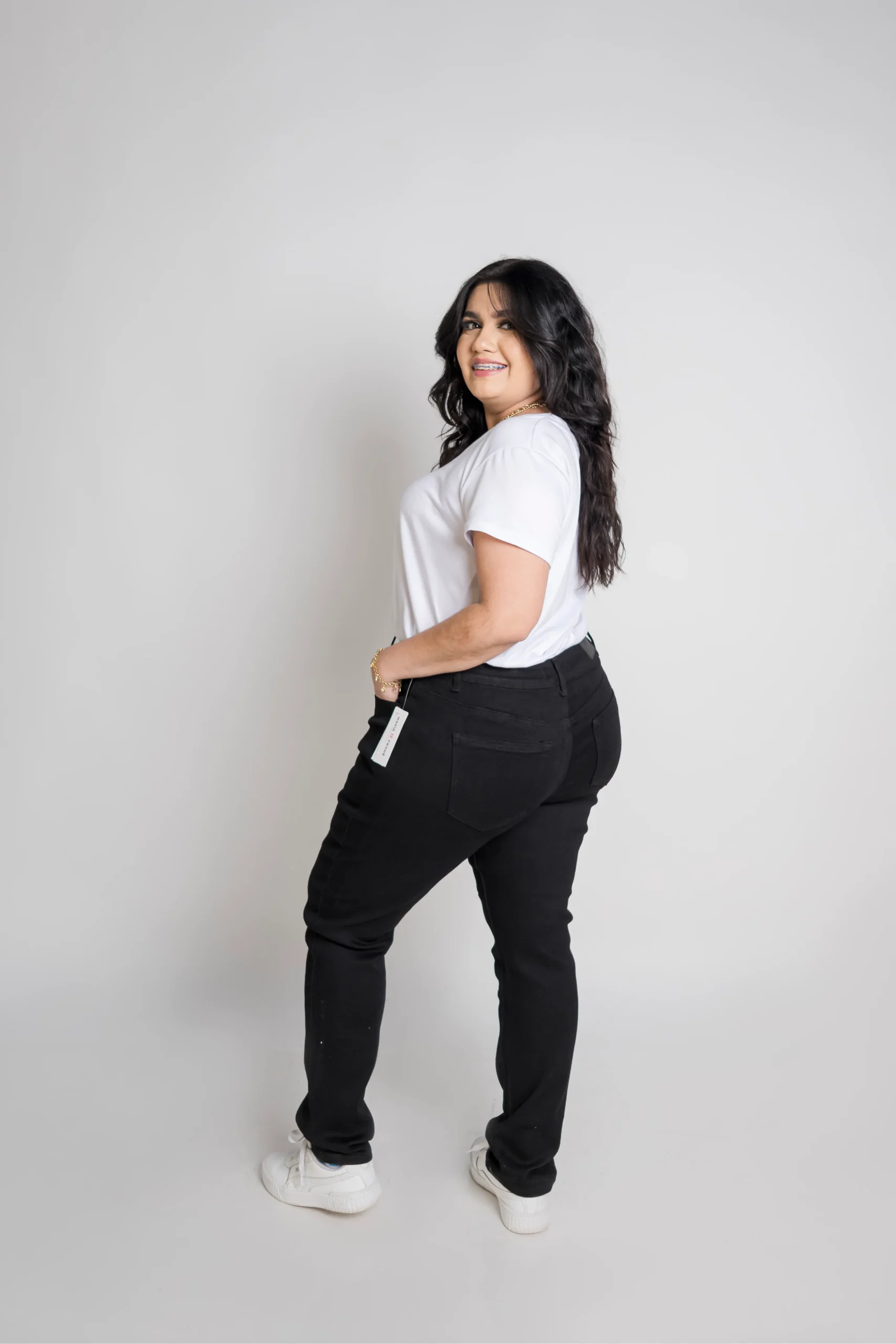 Jeans Skinny Mezclilla Negro - Imagen 3