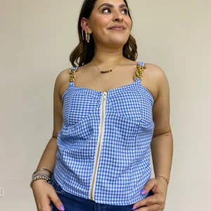 Blusa moda tipo corset